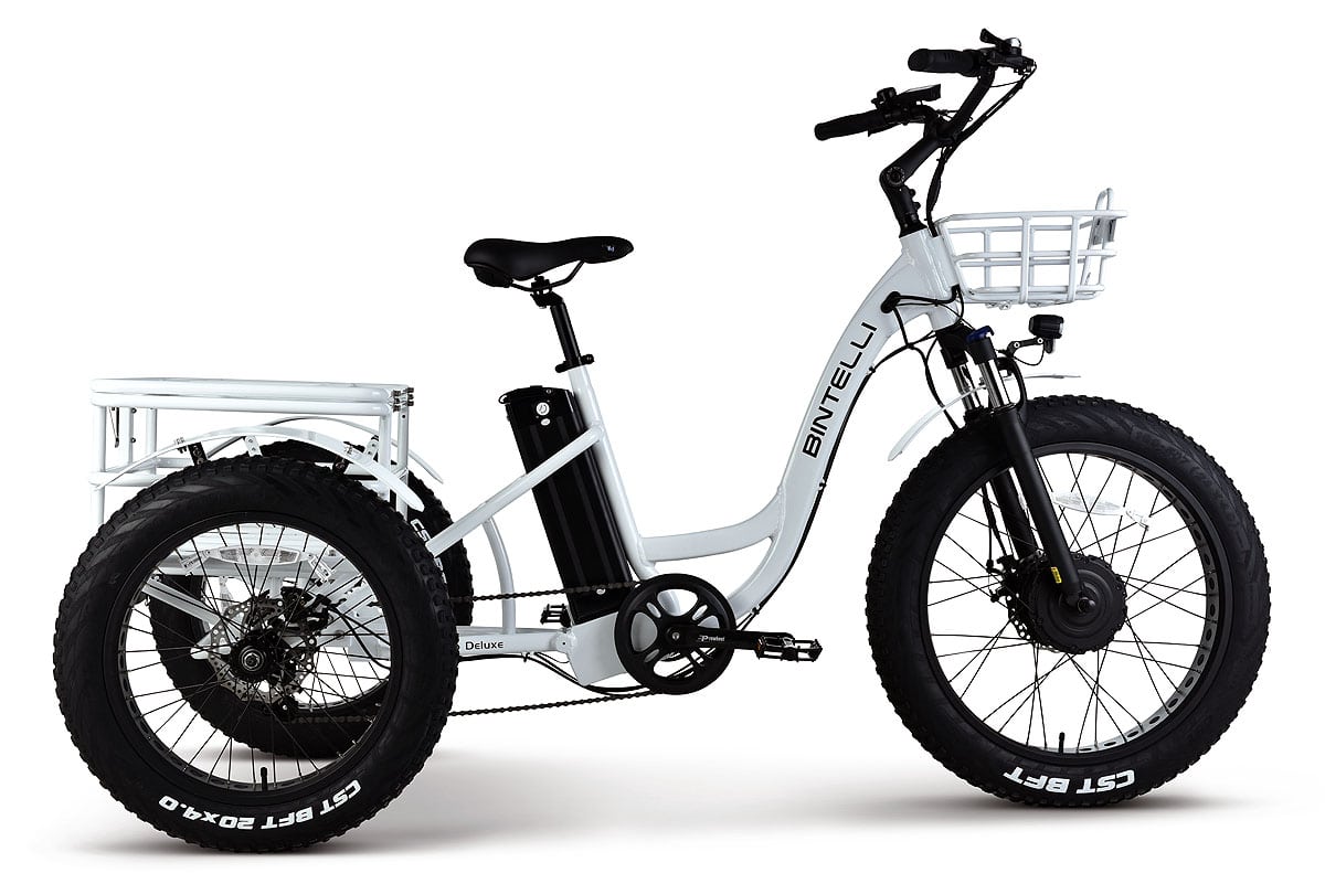 Bintelli Trio Deluxe Electric Bicycle in White